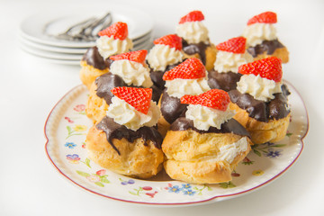 Birthday pastry with fresh fruit