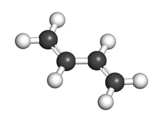 Obraz premium Butadiene (1,3-butadiene), the building block of ABS plastic and