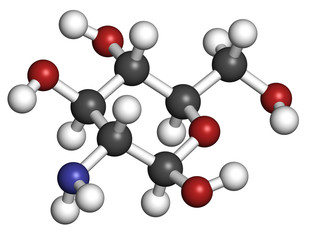 Obraz premium Glucosamine food supplement molecule.