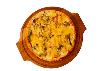 baked pizza fast a dinner crust italian mushrooms food cheese is