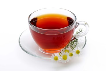 Glass of black tea