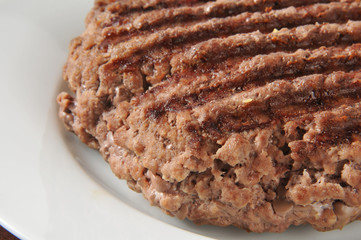 Hamburger patty closeup