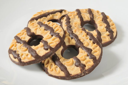 Closeup of shortbread cookies