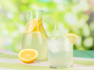 Citrus lemonade in pitcher and glasses