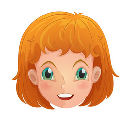 A face of a young girl