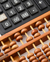 Calculator and abacus