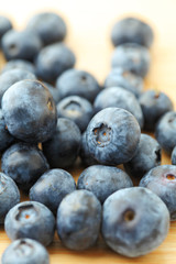 Blueberry on wooden table