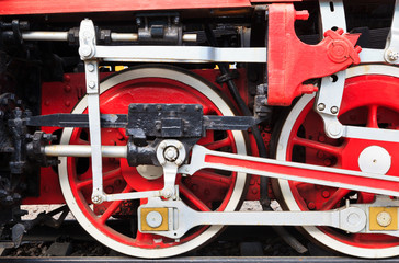 detail of a steam train