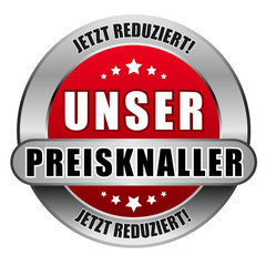 5 Star Button rot UNSER PREISKNALLER JR JR
