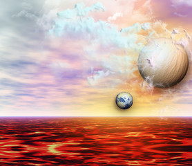 Sunset of fire in the wasteland © Rosario Rizzo