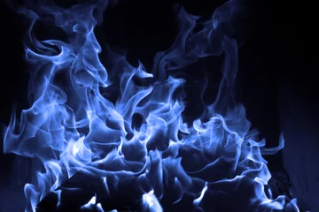 Photo sur Plexiglas Flamme Feu bleu