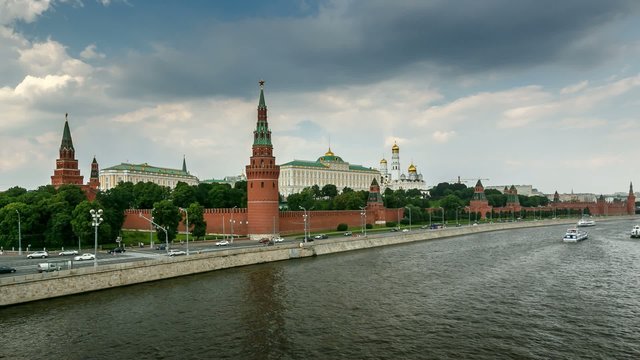 Moscow Kremlin, Timelapse Video, Russia
