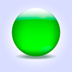 Green glass sphere