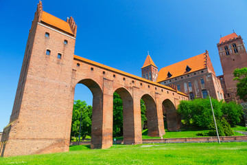 Fototapeta na wymiar Kwidzyn castle and cathedral in Poland