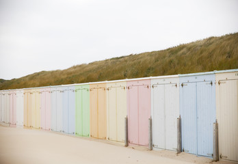 Naklejka premium cabane de plage