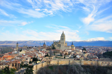 Naklejka na ściany i meble Segovia: widok panoramiczny