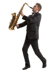 Obraz na płótnie Canvas Saxophonist