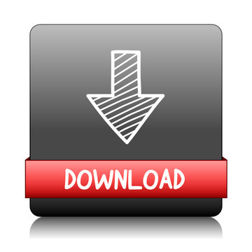 "DOWNLOAD" Web Button (internet downloads upload click here red)