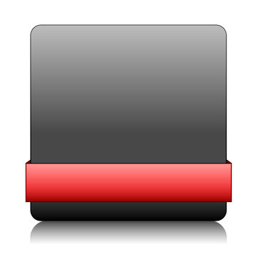 BLANK vector button (red icon symbol template web internet)