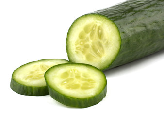 Cucumber isolated on white background