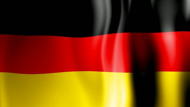 Wehende Deutschlandflagge