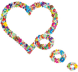 nuvoletta cartoon con alfabeto