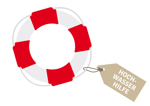 Hochwasser Hilfe Rettungsring