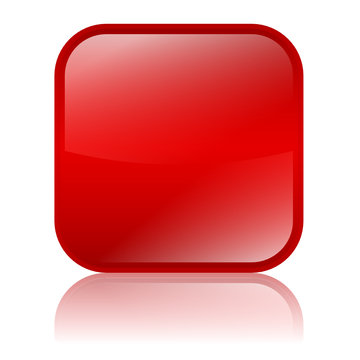 BLANK web button (template square red icon symbol)