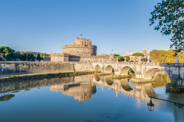 Fototapeta premium Castel Sant Angelo in Parco Adriano, Rome, Italy