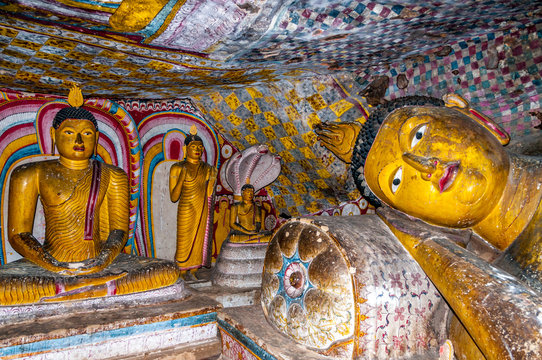 Painting in Dambulla Caves