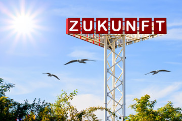 Fototapeta premium Reklameschild - Zukunft