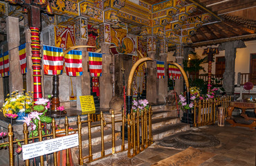 Inside in Kandy Temple