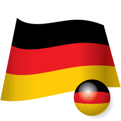 flag of Germany with ball vector