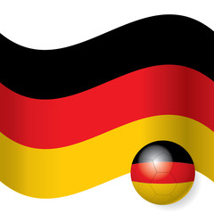 flag of Germany with ball vector