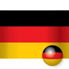 flag of Germany with ball vector
