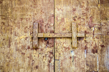 Traditional Thai style wooden door latch