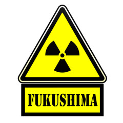 Fototapeta premium Радиоактивная опасность. Фукусима. Предупреждающий знак