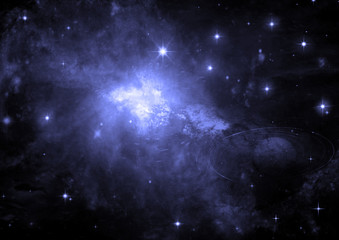 galaxy in a free space