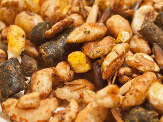 horse muesli background.  sport line high quality. macro