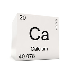 Cube of Calcium - element of the periodic table