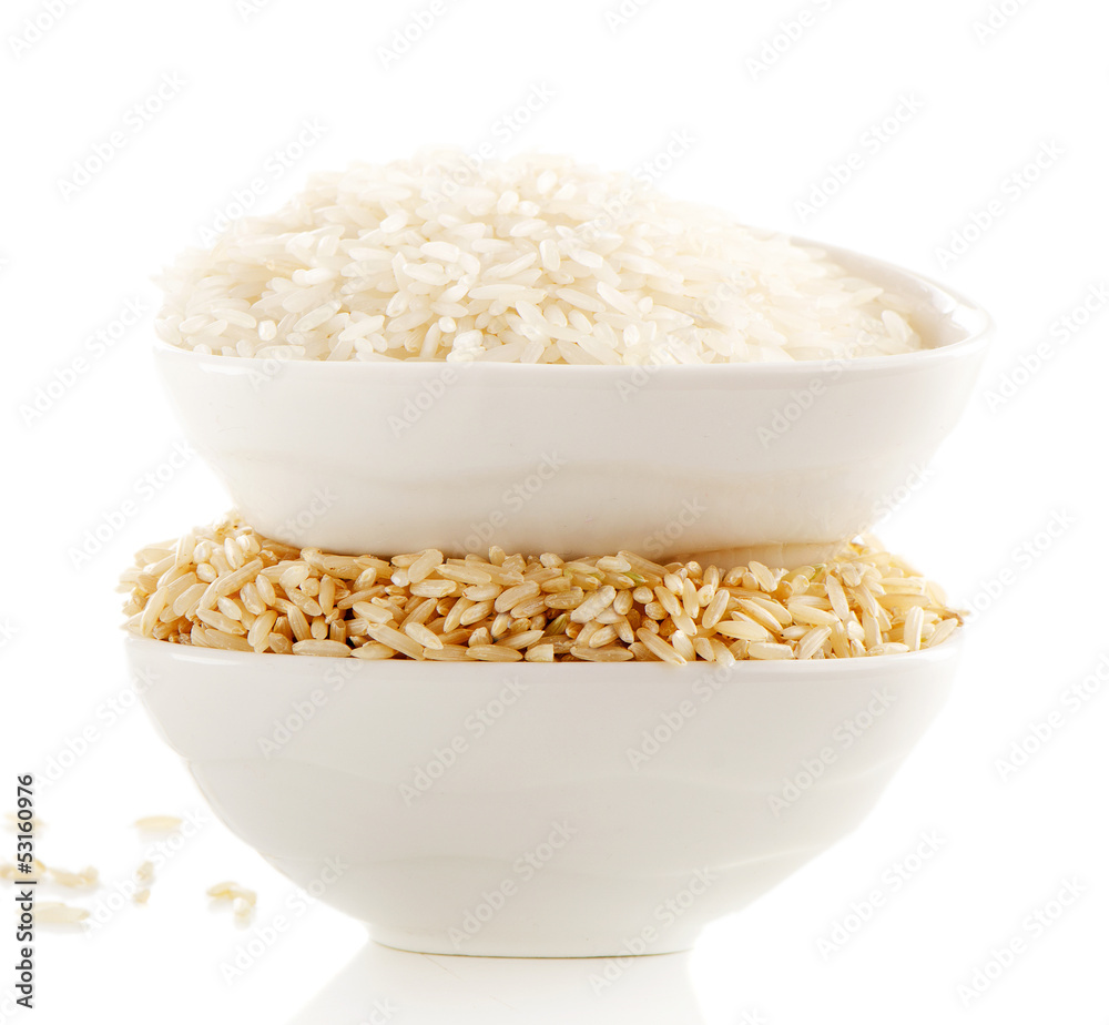 Wall mural rice isolated on white