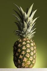 pineapple on green background