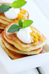 pancakes with sour cream