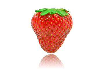 truskawka na białym tle