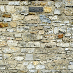 Different colors stone bricks wall