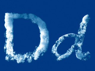 Letter 'D' from clouds alphabet