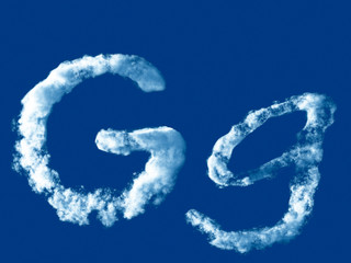 Letter 'G' from clouds alphabet