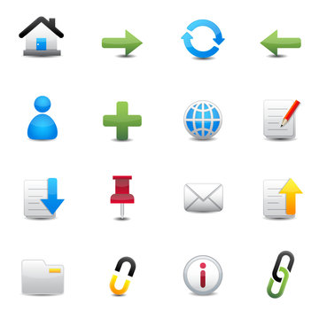 internet and web icons set vector