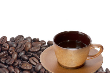 coffee cup and bean