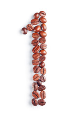 Number 1 from coffee beans